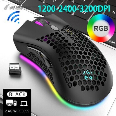 BM600 punjivi gaming miš USB 2.4G bežični RGB svjetlo Honeycomb gaming miš Desktop PC računala Notebook Laptop miševi
