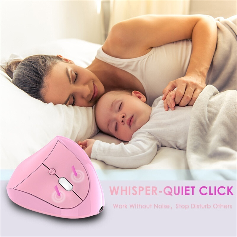 JOMAA Акумулаторна вертикална мишка, безжична USB 2.4G ергономична мишка за дясна ръка за компютър, лаптоп, игрална мишка