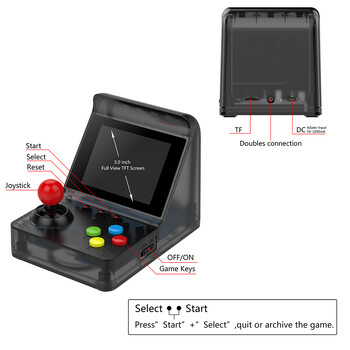 ARCADE MINI 32 Bit Mini Arcade Retro Console φορητή φορητή Classic Player 500 Games Δώρα για παιδιά