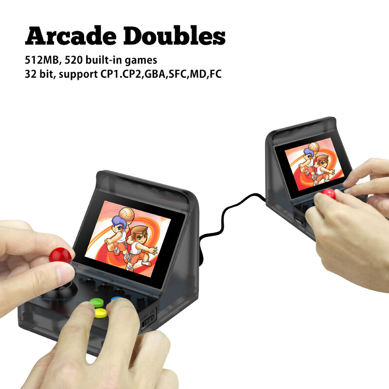 ARCADE MINI 32 de biți Mini Arcade Retro Consolă Handheld Portable Classic Player 500 Jocuri Cadouri pentru copii