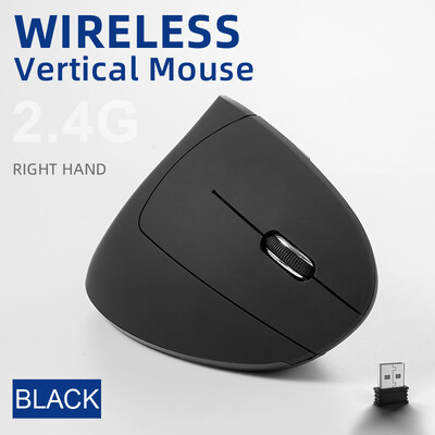 2.4G belaidė pelė Vertikali žaidimų pelė Ergonomika 1600DPI PC nešiojamasis kompiuteris Office mini žaidimų pelė