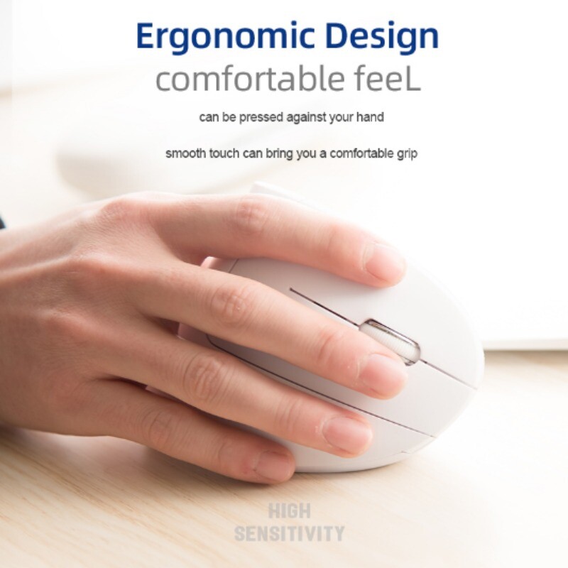 2.4G belaidė pelė Vertikali žaidimų pelė Ergonomika 1600DPI PC nešiojamasis kompiuteris Office mini žaidimų pelė