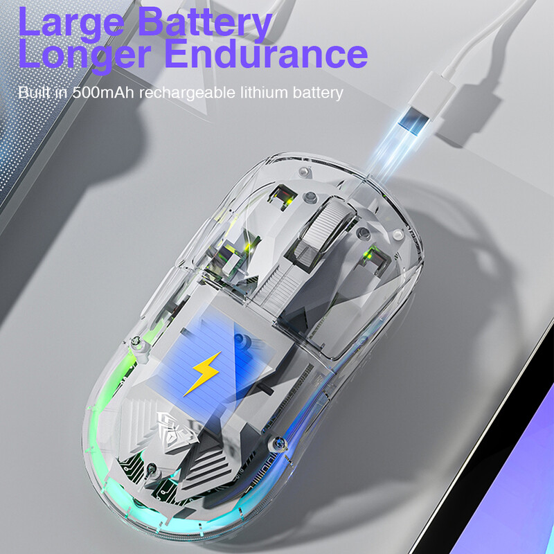 Mouse fără fir AULA SC660 Mouse pentru jocuri Bluetooth 10000 DPI Senzor optic Macro Mouse ergonomic programabil pentru laptop PC Gamer