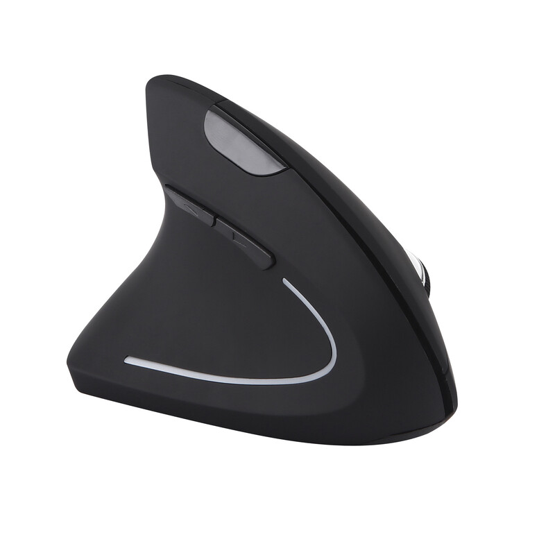Mouse vertical fără fir 2.4G pentru stângaci 800/1200/1600 DPI 5 butoane pentru laptop, desktop, computer, Macbook