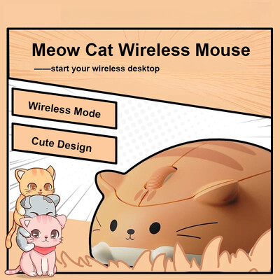 CHYI 2.4G bežični slatki miš mačka mjau kreativna ružičasta crtana mačka ergonomski mini 3D optički miš za prijenosno računalo dječji poklon djevojci