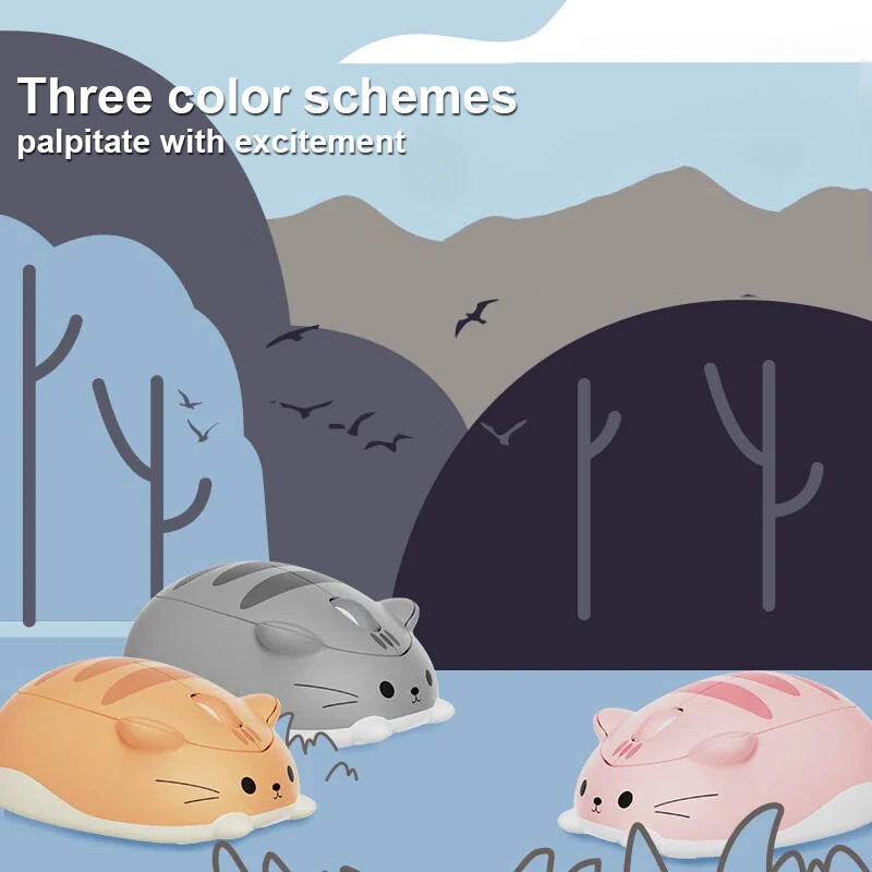 CHYI 2.4G bežični slatki miš mačka mjau kreativna ružičasta crtana mačka ergonomski mini 3D optički miš za prijenosno računalo dječji poklon djevojci