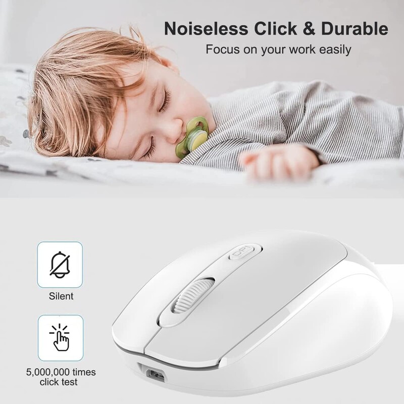 Juhtmeta hiir 2.4G Bluetooth ergonoomiline optiline arvuti sülearvuti juhtmeta hiired Windowsi arvutikontori jaoks