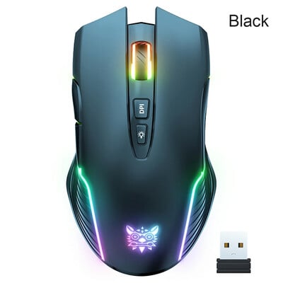 Onikuma 6400 DPI Mouse pentru jocuri fără fir LED Respirație optic USB 7 butoane Pink Esport Gamer Mouse pentru computer pentru laptop PC CW905