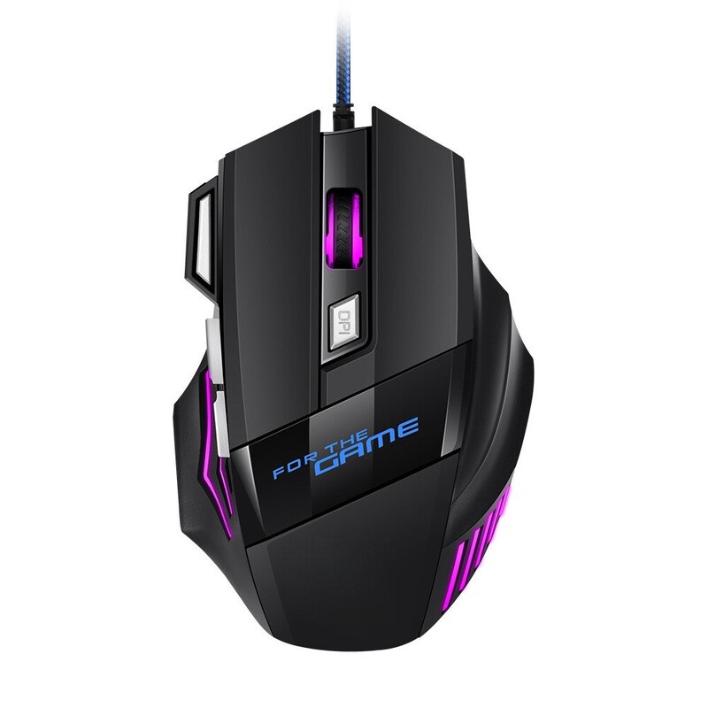 1 PC ITLY Nou Hyperspeed USB Gaming Mouse RGB Backlit Mouse ergonomic pentru jocuri 7D Esports Mouse cu fir pentru laptop PC Gamer