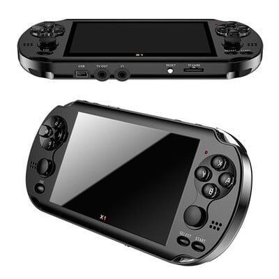 X1 játékkonzol PSP 4,3 hüvelykes játékkonzolhoz Nostalgic Classic Dual-Shake játékkonzol 8G Beépített 10 000 játék 8/16/32/64 bit