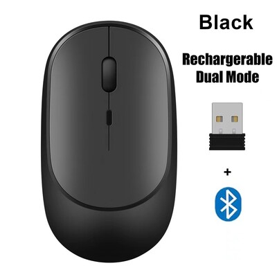 Belaidė pelė Blueteeth 2.4G nešiojama tyli, ergonomiška pelė nešiojamam kompiuteriui iPad planšetiniam kompiuteriui Mobilusis telefonas biuro žaidimų pelė