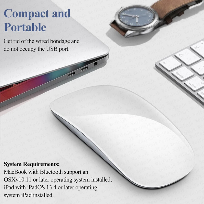 Za Apple Originalni bežični Bluetooth Touch Magic Mouse Za Macbook Pro Air Mini Laptop Tablet PC iPad Gaming Ergonomico Mouse