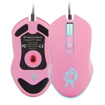 CHYI Pink Computer Mouse Πολύχρωμα ποντίκια gaming με οπίσθιο φωτισμό Optical Wired Fashion Sailor Moon Mouse Girl Mause 3200DPI για φορητό υπολογιστή