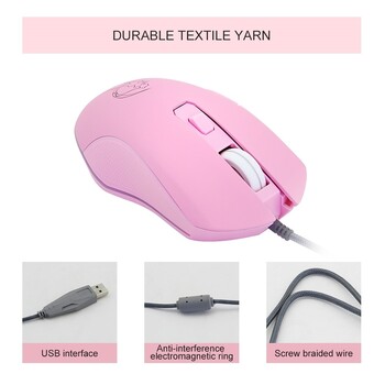 CHYI Pink Computer Mouse Πολύχρωμα ποντίκια gaming με οπίσθιο φωτισμό Optical Wired Fashion Sailor Moon Mouse Girl Mause 3200DPI για φορητό υπολογιστή