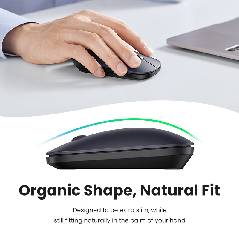 САМО 100 бр.! Мишка UGREEN 4000 DPI Безжични мишки 40db Безшумно щракване Компютър Лаптоп PC 2.4G Безжична мишка