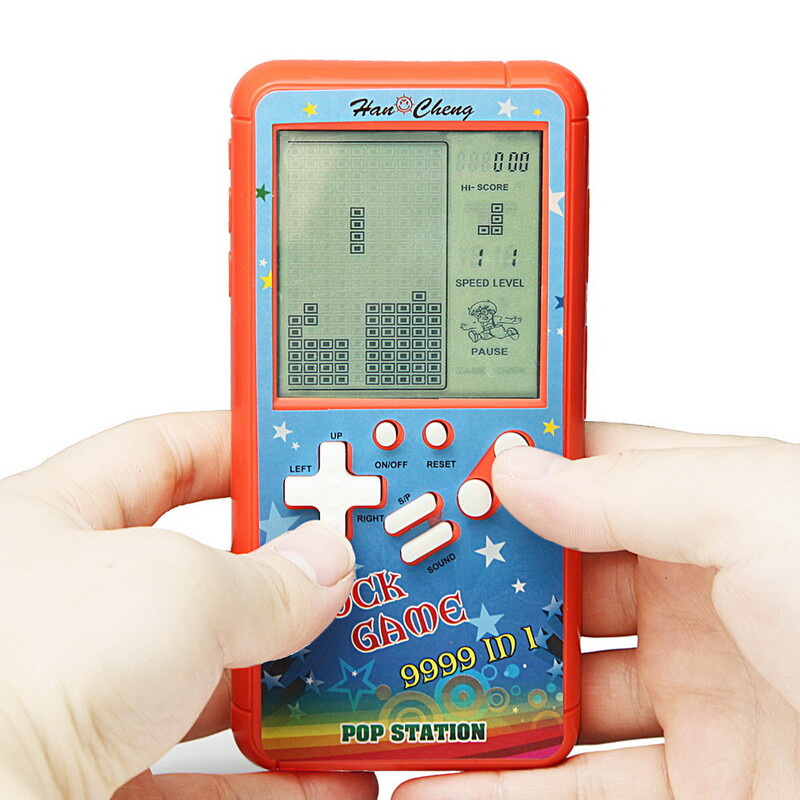 Jauns krāsu apvalks liela ekrāna retro ķieģeļu spēļu konsole iebūvēta 23 spēles Mazs korpuss piemērots āra/iekštelpu/ceļojumiem Bērna dāvana