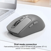 Belaidė žaidimų pelė BT 5.0/4.0 + 2.4Ghz su USB imtuvu Ergonomiška kompiuterio pelė, įkraunama asmeniniam nešiojamam kompiuteriui, nešiojamam kompiuteriui, staliniam kompiuteriui