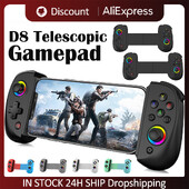 D8 USB teleskopinis belaidis žaidimų pultelis žaidimų valdiklio rankena, ištraukiama vairasvirtė, skirta Android IOS PS3 PS4 jungikliui, kompiuteriniam mobiliajam telefonui