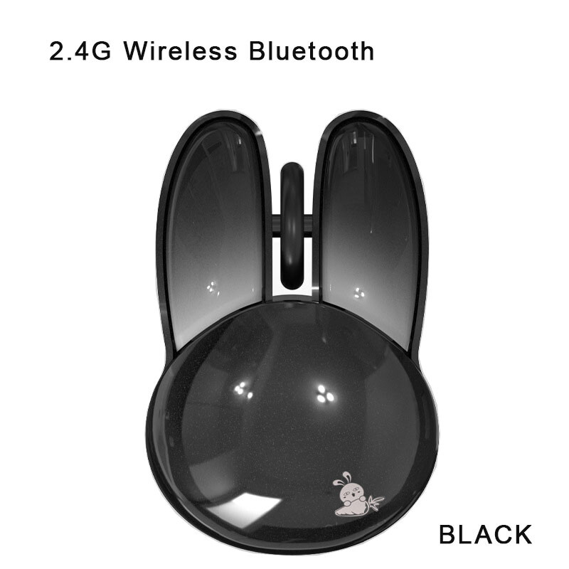 Cute Little Rabbit Bluetooth 2.4G juhtmeta hiir vaikne ergonoomiline DPI kuni 1600 vaigistusnupp, väike tüdrukule Macbook sülearvuti kontoris