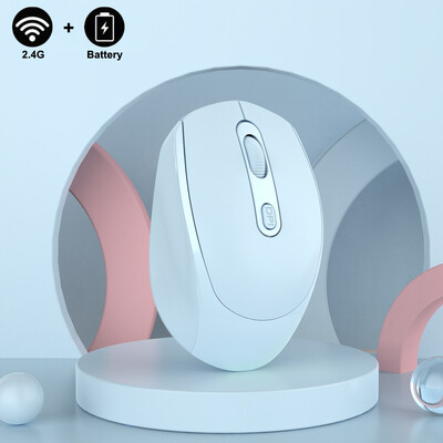 Безжична мишка 2.4G USB безшумна мишка Ергономична оптична компютърна мишка за лаптоп PC игри Офис акумулаторни малки безжични мишки