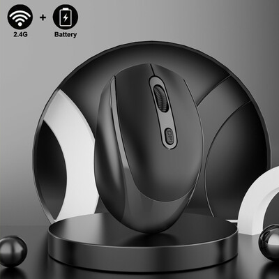 Безжична мишка 2.4G USB безшумна мишка Ергономична оптична компютърна мишка за лаптоп PC игри Офис акумулаторни малки безжични мишки
