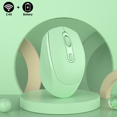 Безжична мишка 2.4G USB безшумна мишка Ергономична оптична компютърна мишка за лаптоп PC игри Офис акумулаторни малки безжични мишки