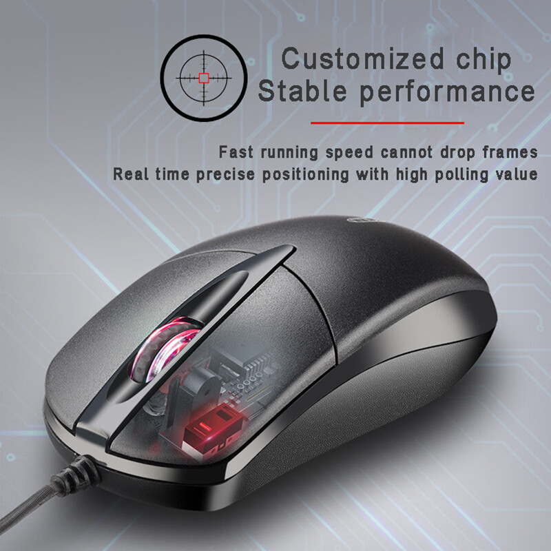 Mouse nou pentru jocuri cu fir, 3 butoane, 1600 DPI, USB, mouse pentru computer, pentru birou, pentru afaceri, silențios, pentru computer, laptop, notebook