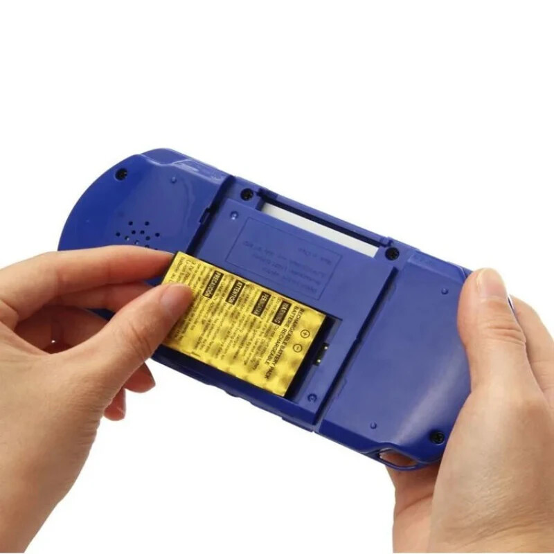 3 colių nešiojamasis 16 bitų retro PXP3 plonos stoties vaizdo žaidimų grotuvas delninis žaidimų konsolė 2 vnt žaidimų kortelė, įmontuota 156 klasikiniai žaidimai