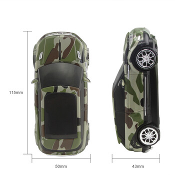 CHYI Wireless Mini Car Shape Computer Mouse Εργονομικό Usb Optical PC Mause Cute Camouflage SUV Car Δώρο LED Ποντίκια για παιδιά Φορητός υπολογιστής