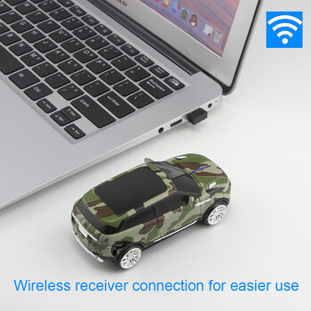 CHYI Wireless Mini Car Shape Computer Mouse Εργονομικό Usb Optical PC Mause Cute Camouflage SUV Car Δώρο LED Ποντίκια για παιδιά Φορητός υπολογιστής