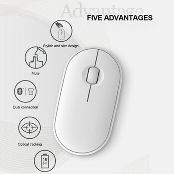 Silent Mouse M350 Bluetooth Dual -mold Ασύρματο ποντίκι γραφείου 2.4G+Bluetooth Διπλή λειτουργία Laptop Ποντίκι μπαταρίας υψηλής ακρίβειας