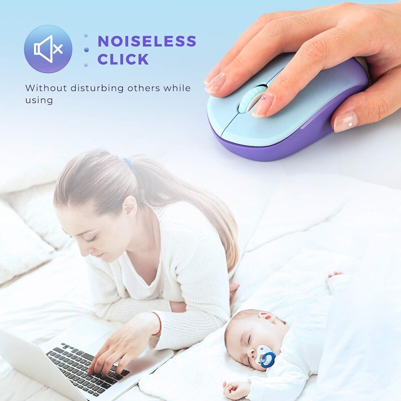 Seenda 2.4 Ghz USB Cordless Mouse Mini Cute Office Silent Optical Portable Mice For Laptop Computer PC Mac Vista Tablet Windows