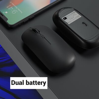 Mouse Bluetooth fără fir reîncărcabil Mouse portabil, silențios, ergonomic, pentru computer iPad, laptop, tabletă, telefon, mouse pentru jocuri de birou