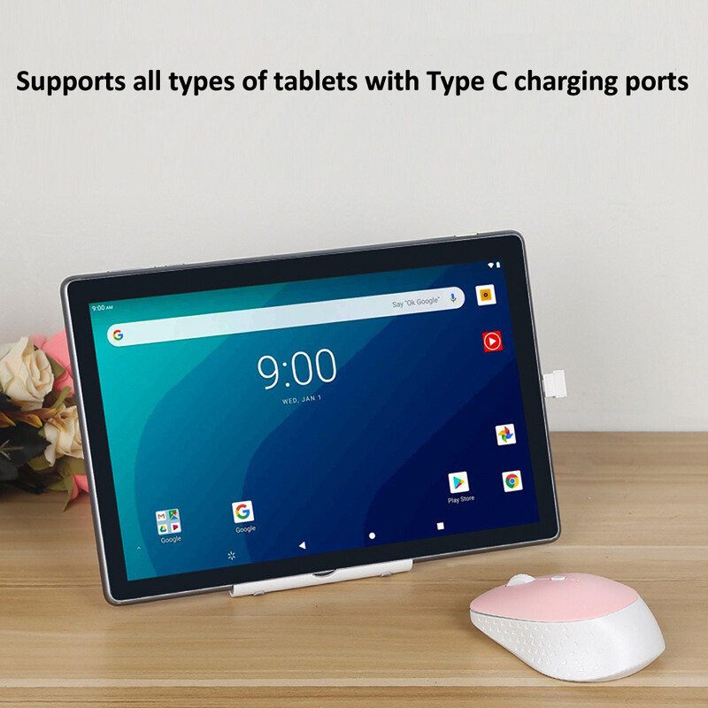 HKXA tip C bežični miš punjivi tihi ergonomski miš 3 DPI podesiv s USB adapterom za prijenosno računalo Macbook