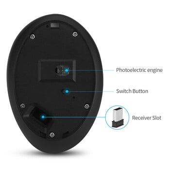 Creative Ergonomics Optoelectronic Silent Charging 2.4G Raton inalambrico Ασύρματο ποντίκι Κάθετα ποντίκια για φορητό υπολογιστή