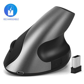 Creative Ergonomics Optoelectronic Silent Charging 2.4G Raton inalambrico Ασύρματο ποντίκι Κάθετα ποντίκια για φορητό υπολογιστή