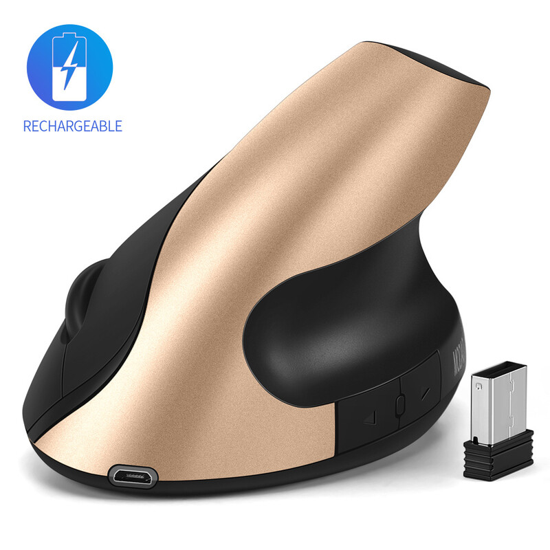 Creative Ergonomics Optoelectronic Silențios Încărcare 2.4G Raton inalambrico Mouse fără fir Mouse vertical pentru computer laptop