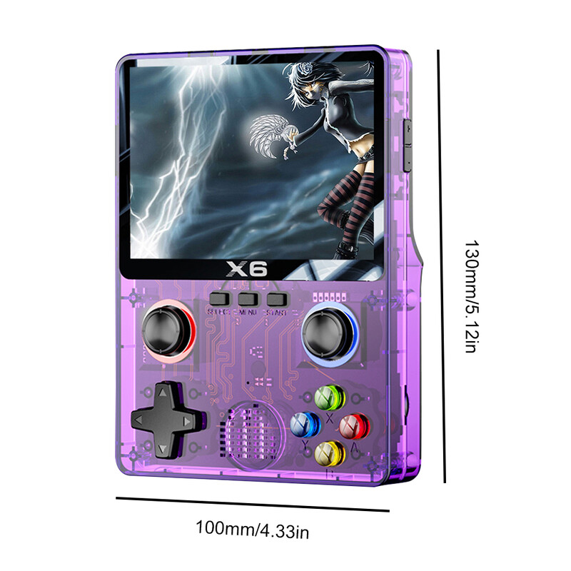 X6 nešiojama vaizdo žaidimų konsolė 2000 mAh 3,5 colio IPS ekranas delninis žaidimų grotuvas 3D vairasvirtės vaizdo žaidimų konsolė suaugusiems vaikams