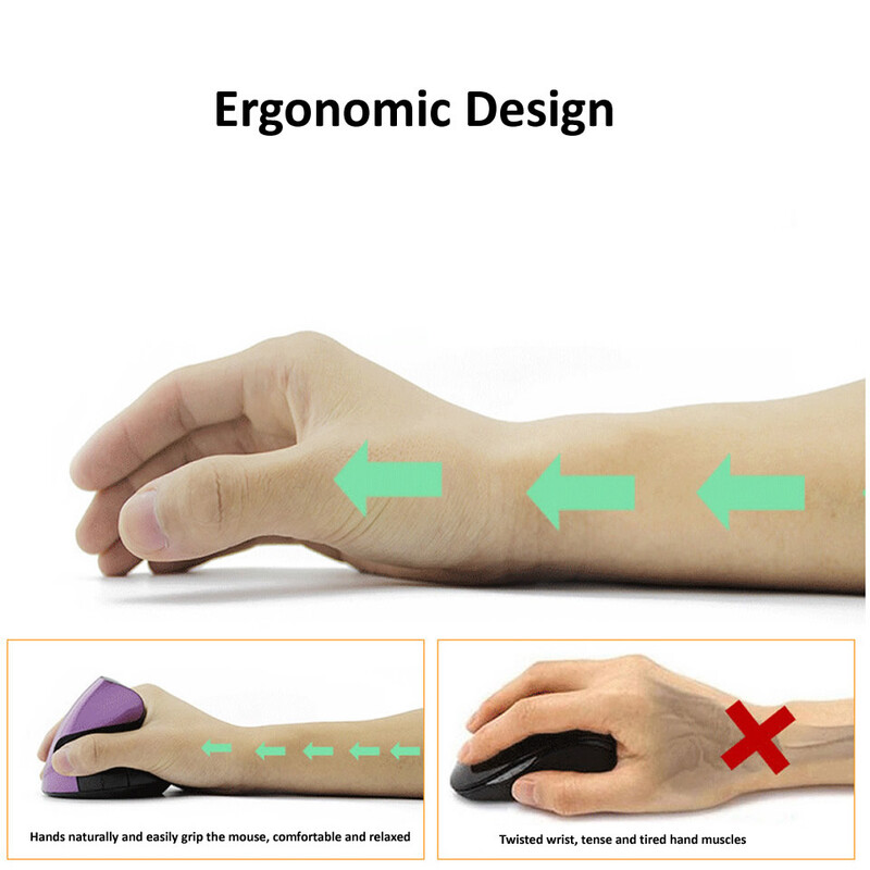 Ergonomski okomiti miš USB utikač Žičani desni računalni miševi za igranje 1,5 m duljine linije optički miš igrački miš za prijenosno računalo