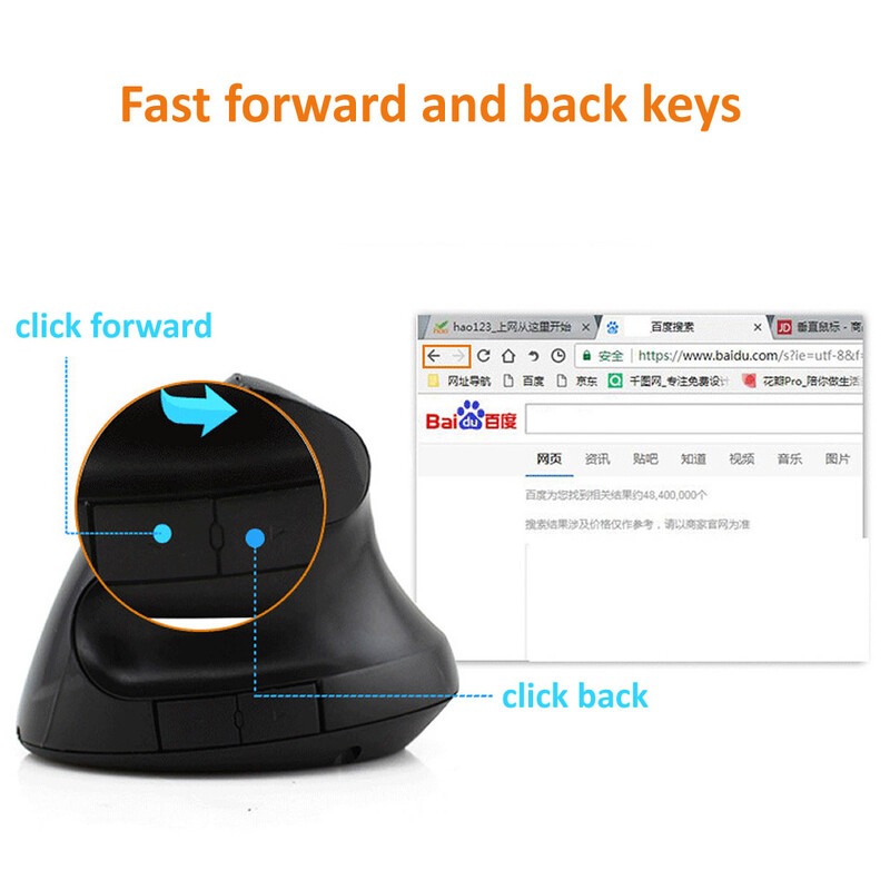 Ergonomski okomiti miš USB utikač Žičani desni računalni miševi za igranje 1,5 m duljine linije optički miš igrački miš za prijenosno računalo