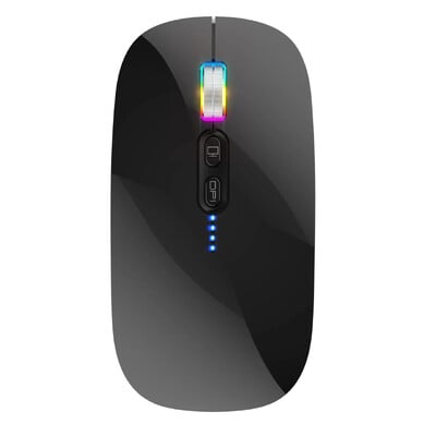 Mouse optic pentru jocuri în 3 moduri Mini portabil subțire 2.4G+BT Mouse fără fir reîncărcabil 2.4GHz pentru laptop computer PC Economisire energie