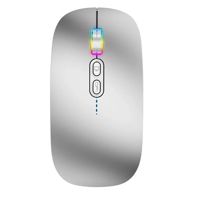 Mouse optic pentru jocuri în 3 moduri Mini portabil subțire 2.4G+BT Mouse fără fir reîncărcabil 2.4GHz pentru laptop computer PC Economisire energie