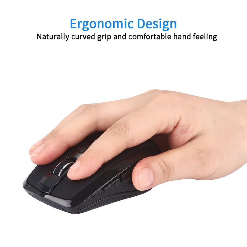 2.4G bežični USB C miš, optički USB miš za igranje, 1600 DPI, 6 gumba tip C, miš za isključivanje zvuka za Macbook, Ipad, prijenosno računalo, uredski miš