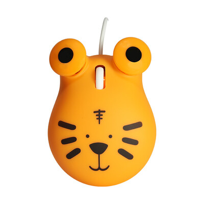 Сладка анимационна детска мишка, жична тигър, студентска мишка, преносим компютър, творчески подаръци