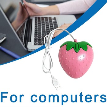 Cute Mini Strawberry Wired Mouse Usb Optical Mice for Laptop Computer Gamer Girl Strawberry Computer Mouse Gaming O2t2