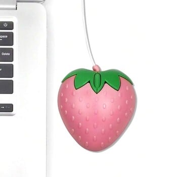 Cute Mini Strawberry Wired Mouse Usb Optical Mice for Laptop Computer Gamer Girl Strawberry Computer Mouse Gaming O2t2