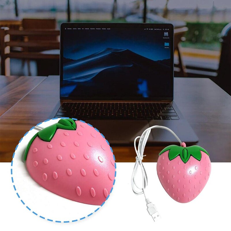 Slatki mini Strawberry žičani miš USB optički miševi za prijenosno računalo Gamer Girl Strawberry računalni miš Gaming O2t2