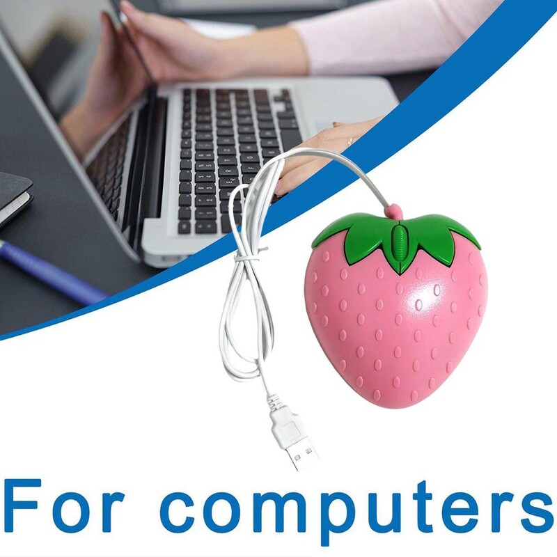 Slatki mini Strawberry žičani miš USB optički miševi za prijenosno računalo Gamer Girl Strawberry računalni miš Gaming O2t2