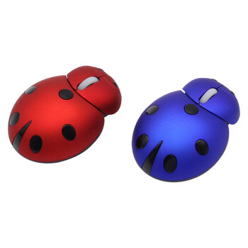 Ασύρματο Mini Animal Mouse Φορητό Δημιουργικό Ladybug Shape Laser Εργονομικό ποντίκι υπολογιστή για επιτραπέζιο φορητό υπολογιστή