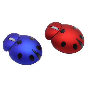 Ασύρματο Mini Animal Mouse Φορητό Δημιουργικό Ladybug Shape Laser Εργονομικό ποντίκι υπολογιστή για επιτραπέζιο φορητό υπολογιστή